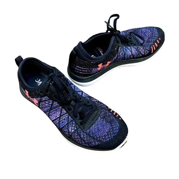 Ladies Under Armour Threadborne Fortis 3 blue athletic running shoes size 9.5 - Picture 2 of 6